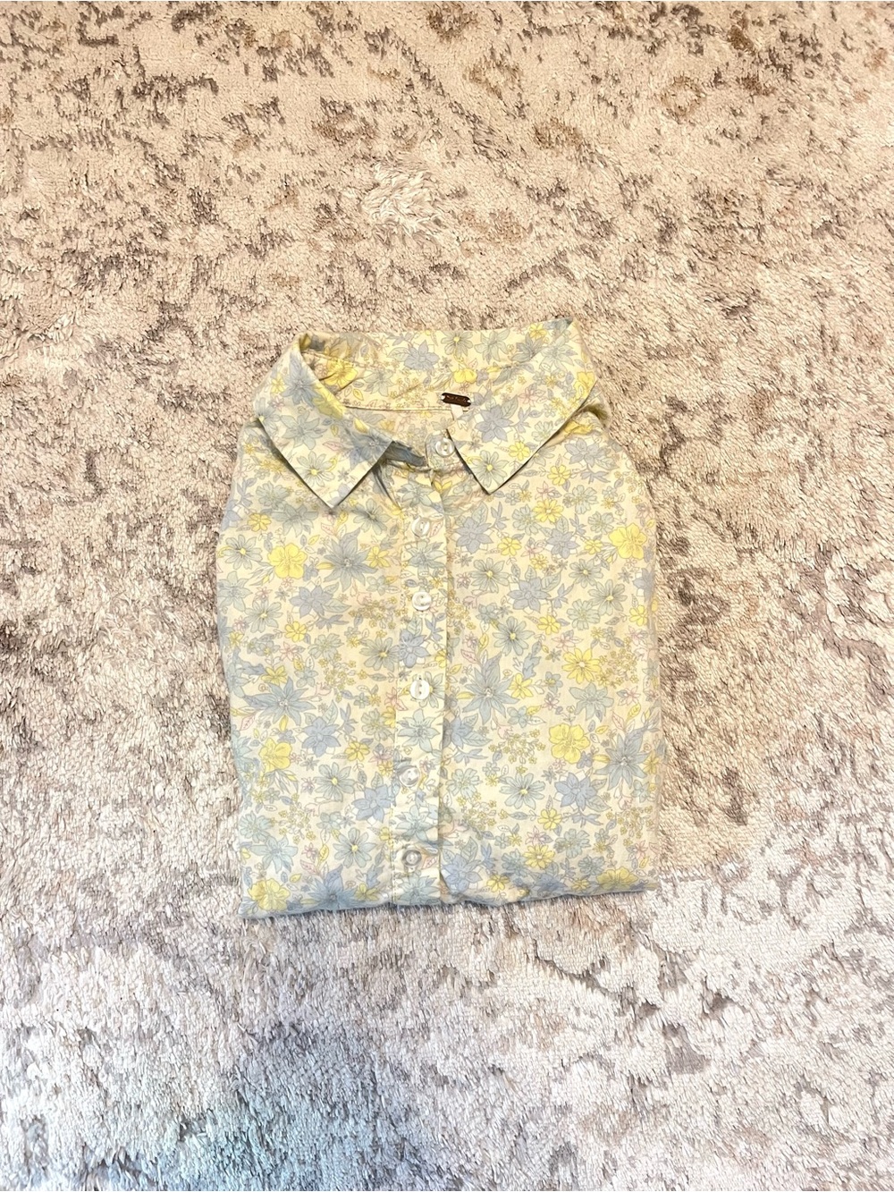 Free People Floral Blouse Button Up